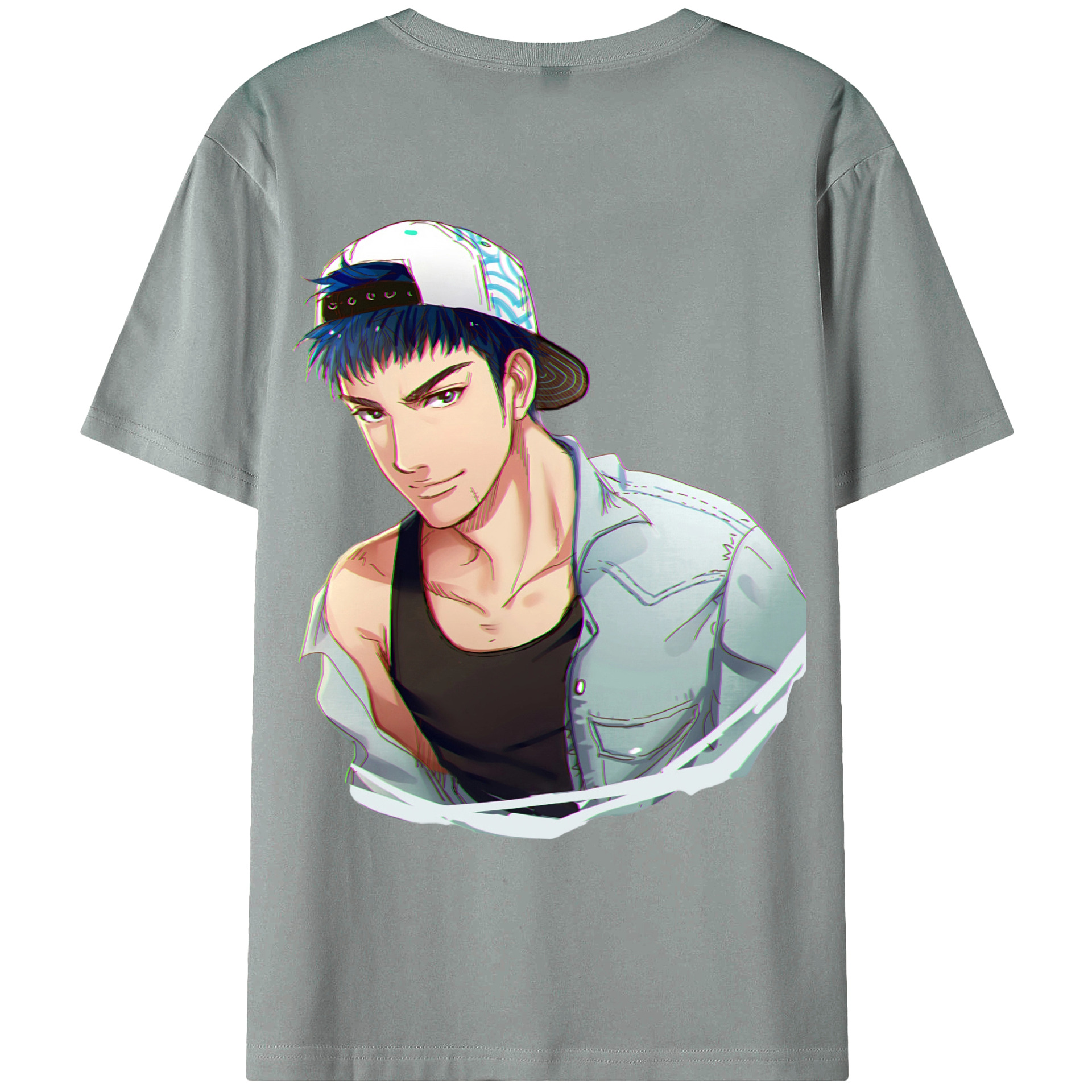 （画像用） SLAM DUNK／スラムダンク 綿100％ メンズ半袖Tシャツ（バックプリント） 通気性
